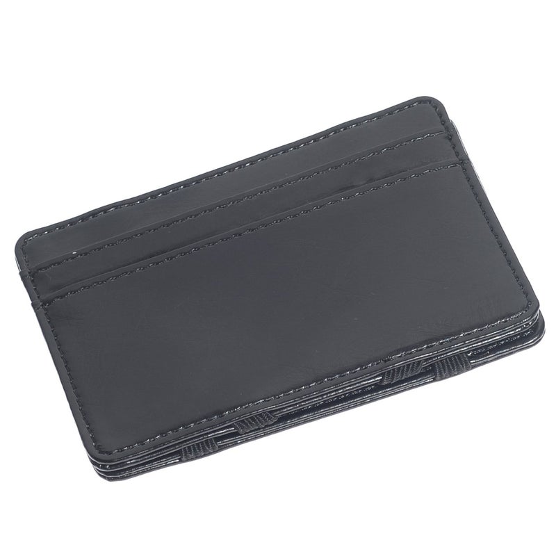 CKLT Men's Fashion Magic Money Clip Leather Minimalistic Slim Wallet Black - Image 3